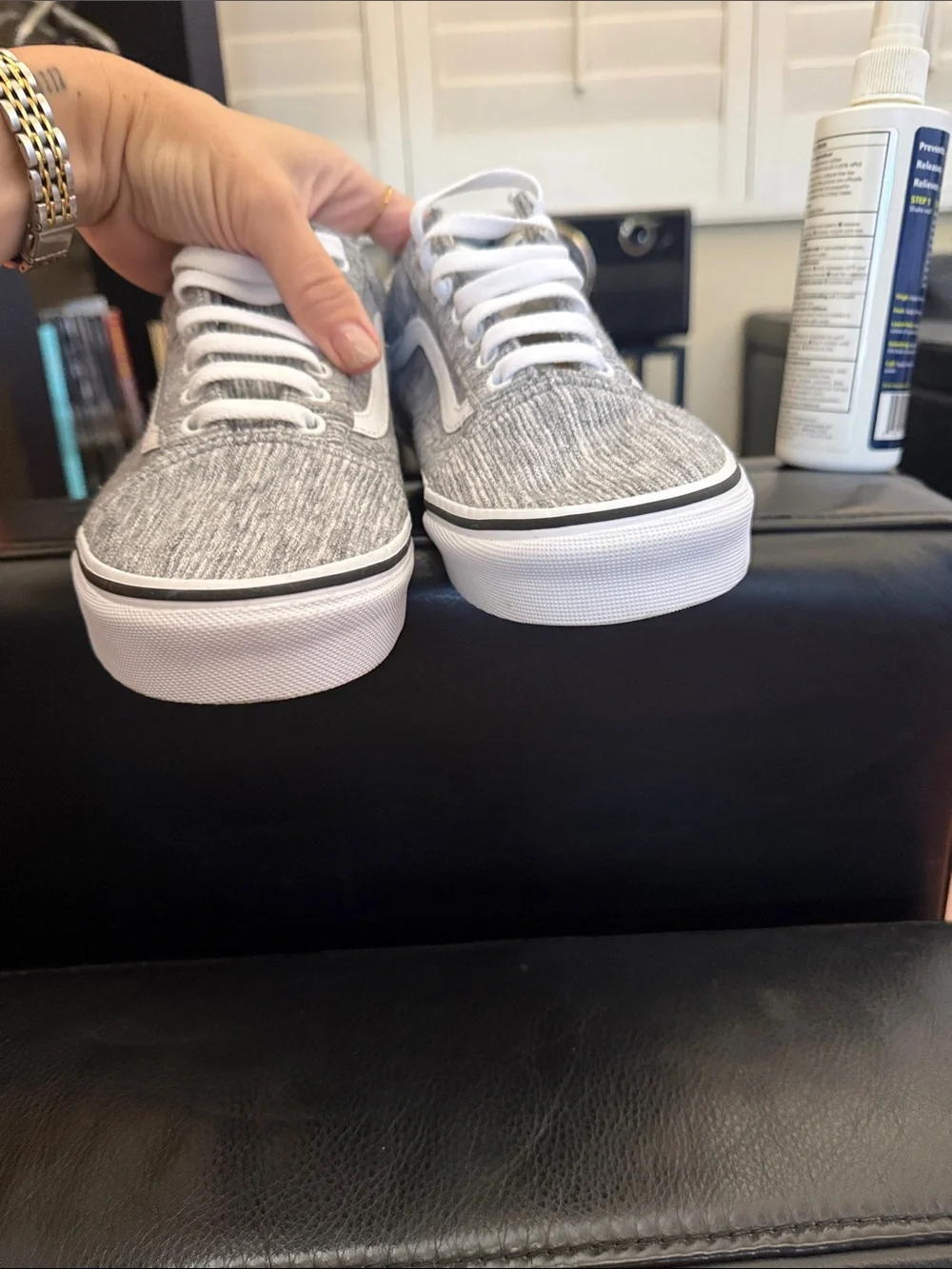 Vans gray textured